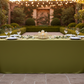Premium Satin (Wrinkle-Resistant) 90"x156" Rectangular Tablecloth - Olive Green - Garden Reception