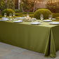 Premium Satin (Wrinkle-Resistant) 90"x156" Rectangular Tablecloth - Olive Green - Garden Reception
