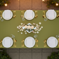 Premium Satin (Wrinkle-Resistant) 90"x156" Rectangular Tablecloth - Olive Green - Top View