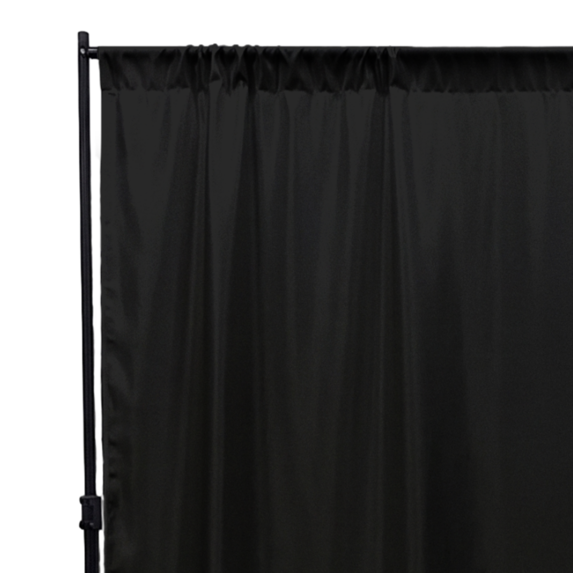 Premium Satin (Wrinkle-Resistant) Backdrop Panel/Drape Black close up