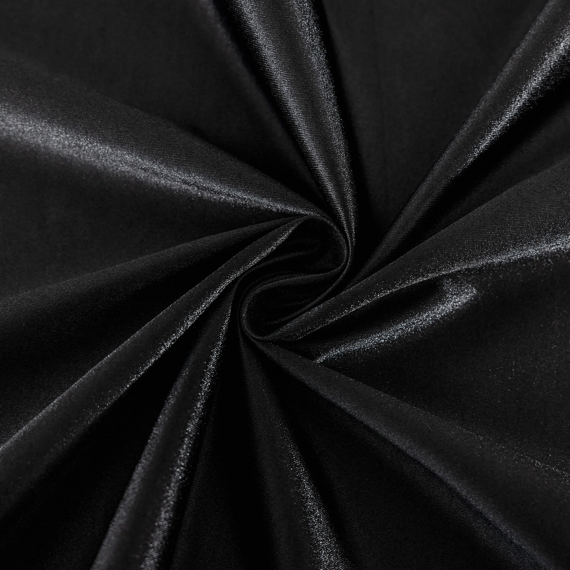Premium Satin (Wrinkle-Resistant) Black fabric