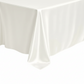  Premium Satin (Wrinkle-Resistant) King Rectangular Tablecloth - Ivory corner close up