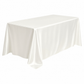Premium Satin (Wrinkle-Resistant) King 108"x156" Rectangular Tablecloth - Ivory