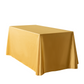 Premium Satin (Wrinkle-Resistant) 90"x132" Rectangular Tablecloth - Gold Antique