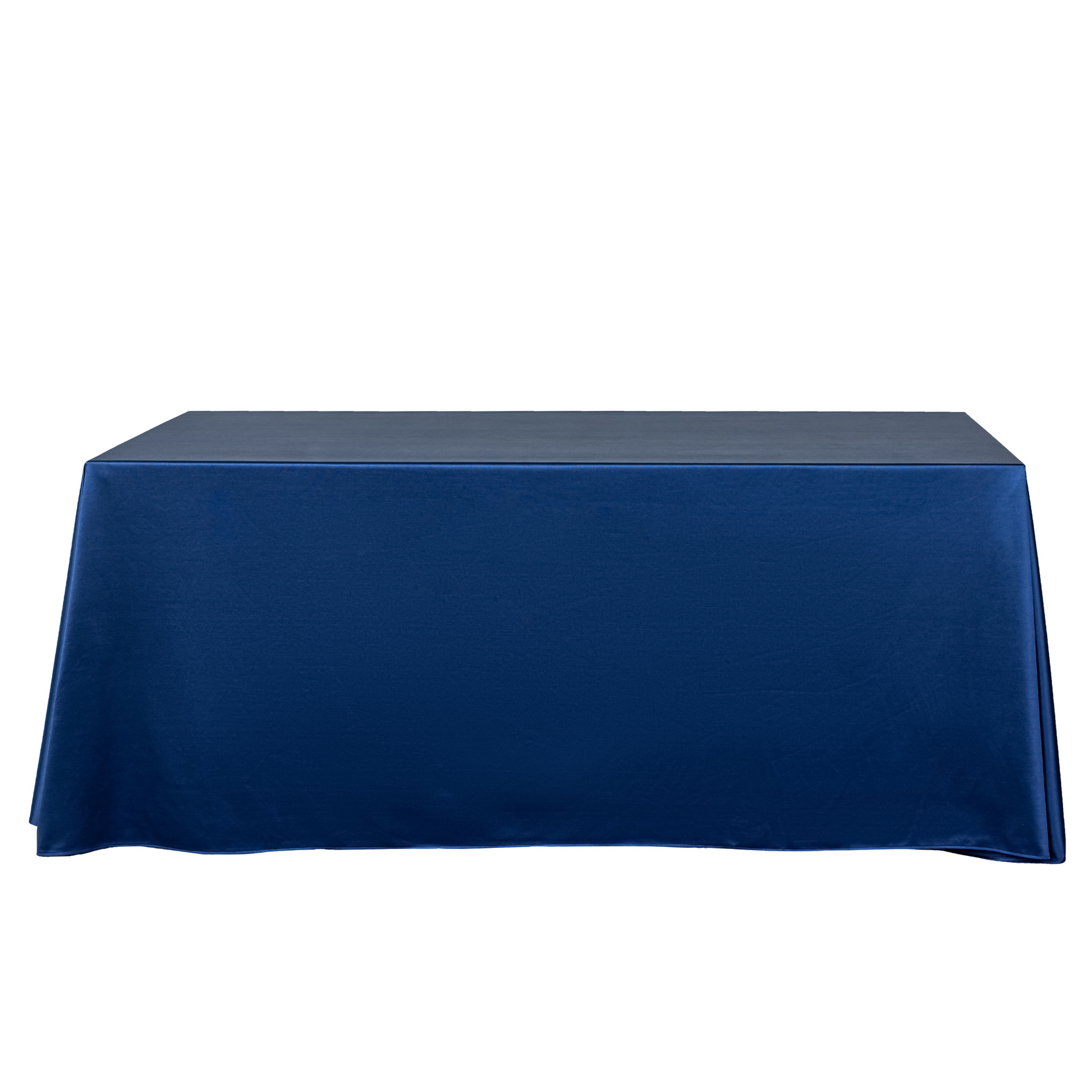 Premium Satin (Wrinkle-Resistant) 90"x156" Rectangular Tablecloth - Navy Blue