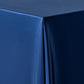 Premium Satin (Wrinkle-Resistant) 90"x156" Rectangular Tablecloth - Navy Blue