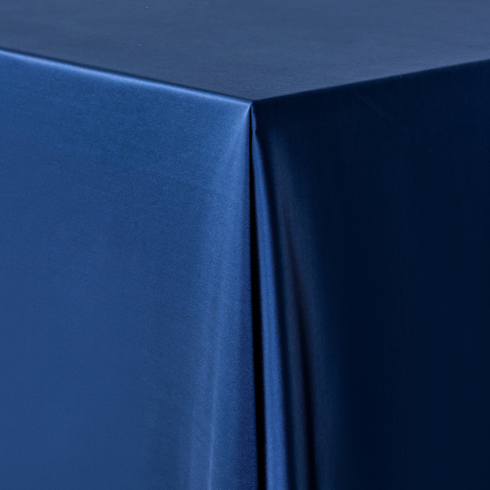 Premium Satin (Wrinkle-Resistant) 90"x156" Rectangular Tablecloth - Navy Blue