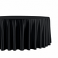 Premium Satin (Wrinkle-Resistant) Round Tablecloth Black close up