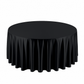 Premium Satin (Wrinkle-Resistant) Round Tablecloth Black - CV Linens