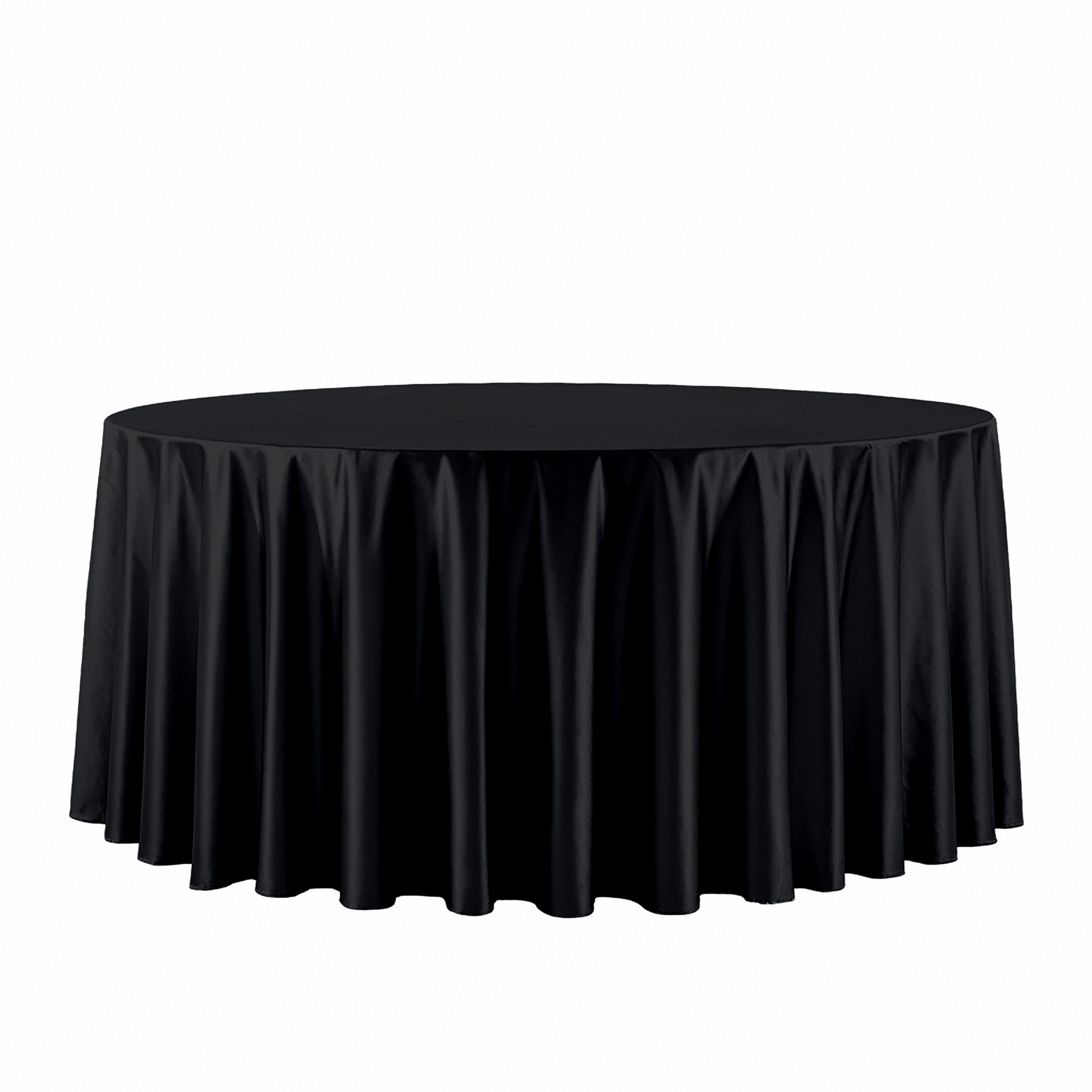 Premium Satin (Wrinkle-Resistant) Round Tablecloth Black