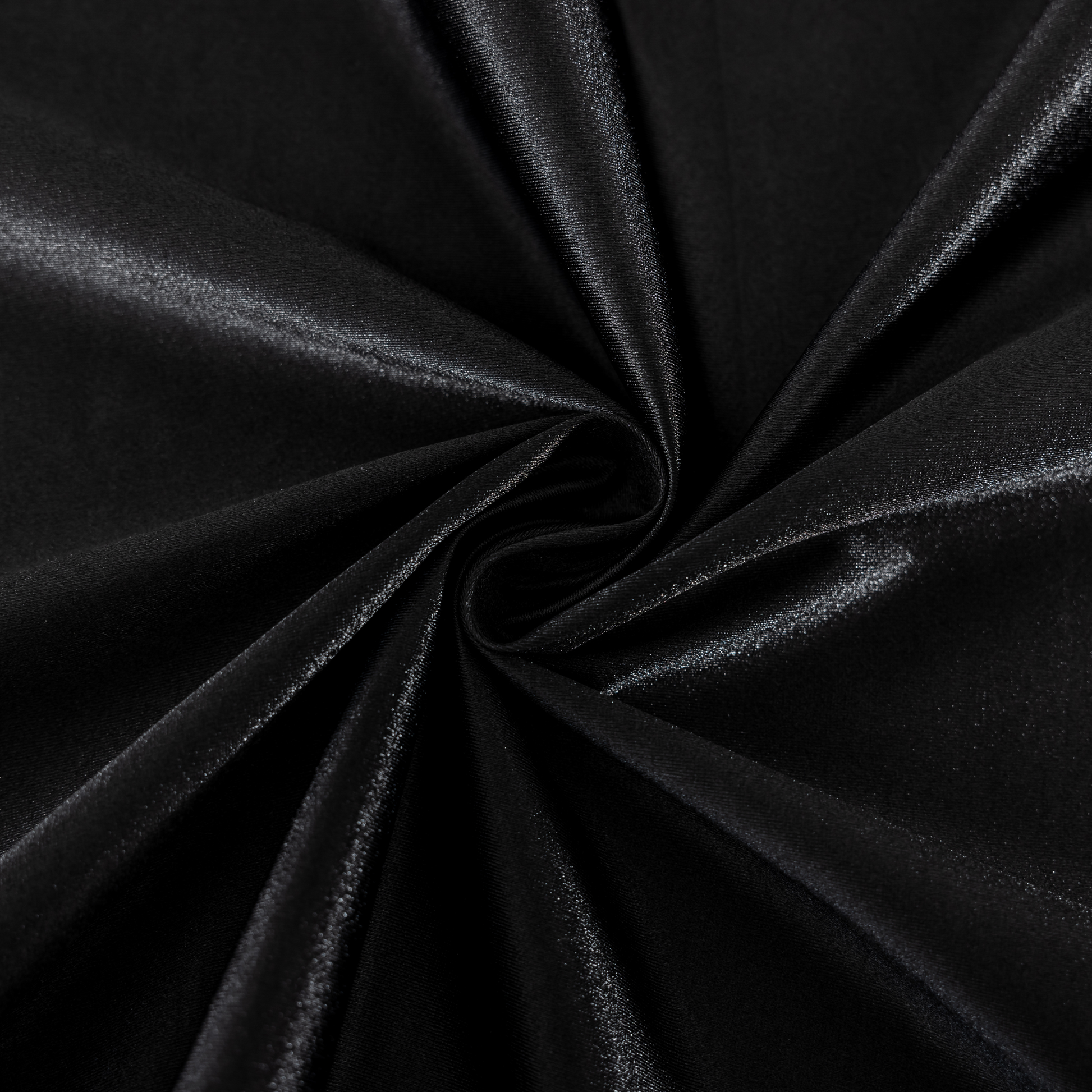 Premium Satin (Wrinkle-Resistant) 132" Round Tablecloth - Black
