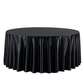 Premium Satin (Wrinkle-Resistant) 132" Round Tablecloth - Black

