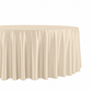 Premium Satin (Wrinkle-Resistant) Round Tablecloth Champagne close up