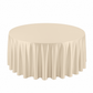 Premium Satin (Wrinkle-Resistant) Round Tablecloth Champagne - CV Linens