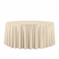 Premium Satin (Wrinkle-Resistant) Round Tablecloth Champagne full view