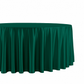 Premium Satin (Wrinkle-Resistant) Round Tablecloth Emerald Green close up
