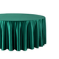 Premium Satin (Wrinkle-Resistant) 132" Round Tablecloth - Emerald Green
