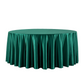 Premium Satin (Wrinkle-Resistant) 120" Round Tablecloth - Emerald Green

