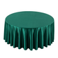 Premium Satin (Wrinkle-Resistant) 132" Round Tablecloth - Emerald Green
