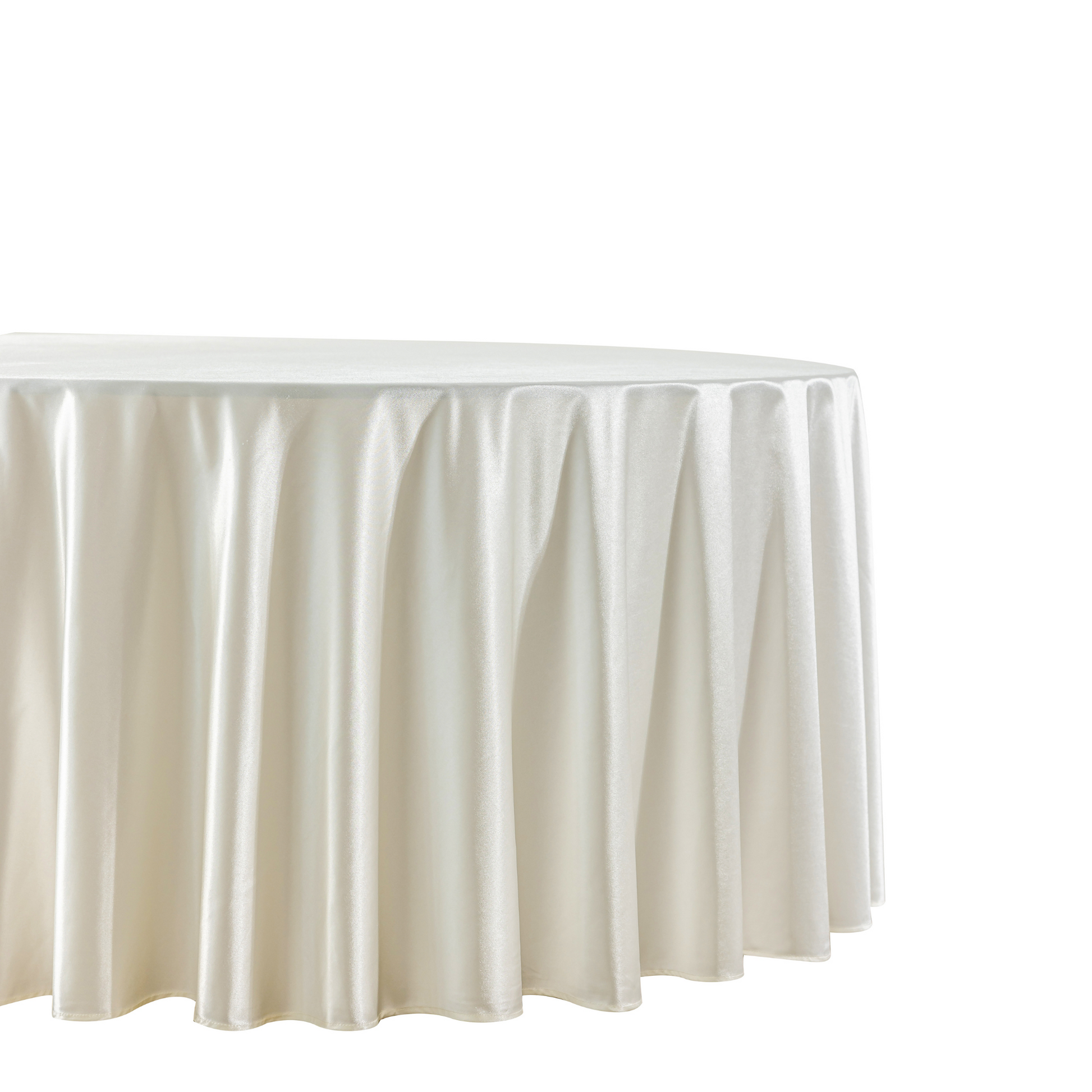 Premium Satin (Wrinkle-Resistant) Round Tablecloth - Ivory
