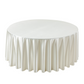 Premium Satin (Wrinkle-Resistant) 132" Round Tablecloth - Ivory