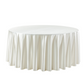 Premium Satin (Wrinkle-Resistant) 132" Round Tablecloth - Ivory