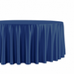 Premium Satin (Wrinkle-Resistant) Round Tablecloth Navy Blue close up