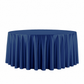 Premium Satin (Wrinkle-Resistant) 108" Round Tablecloth - Navy Blue - CV Linens