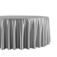 Premium Satin (Wrinkle-Resistant) 120" Round Tablecloth - Silver