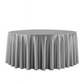 Premium Satin (Wrinkle-Resistant) 120" Round Tablecloth - Silver