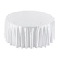 Premium Satin (Wrinkle-Resistant) 132" Round Tablecloth - White
