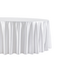 Premium Satin (Wrinkle-Resistant) 132" Round Tablecloth - White
