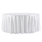 Premium Satin (Wrinkle-Resistant) 132" Round Tablecloth - White
