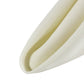 Premium Spun Polyester Napkin 20"x20" Ivory fold close up