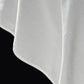 Premium Spun Polyester Square 90"x90" Overlay/Tablecloth White close up of edge finish