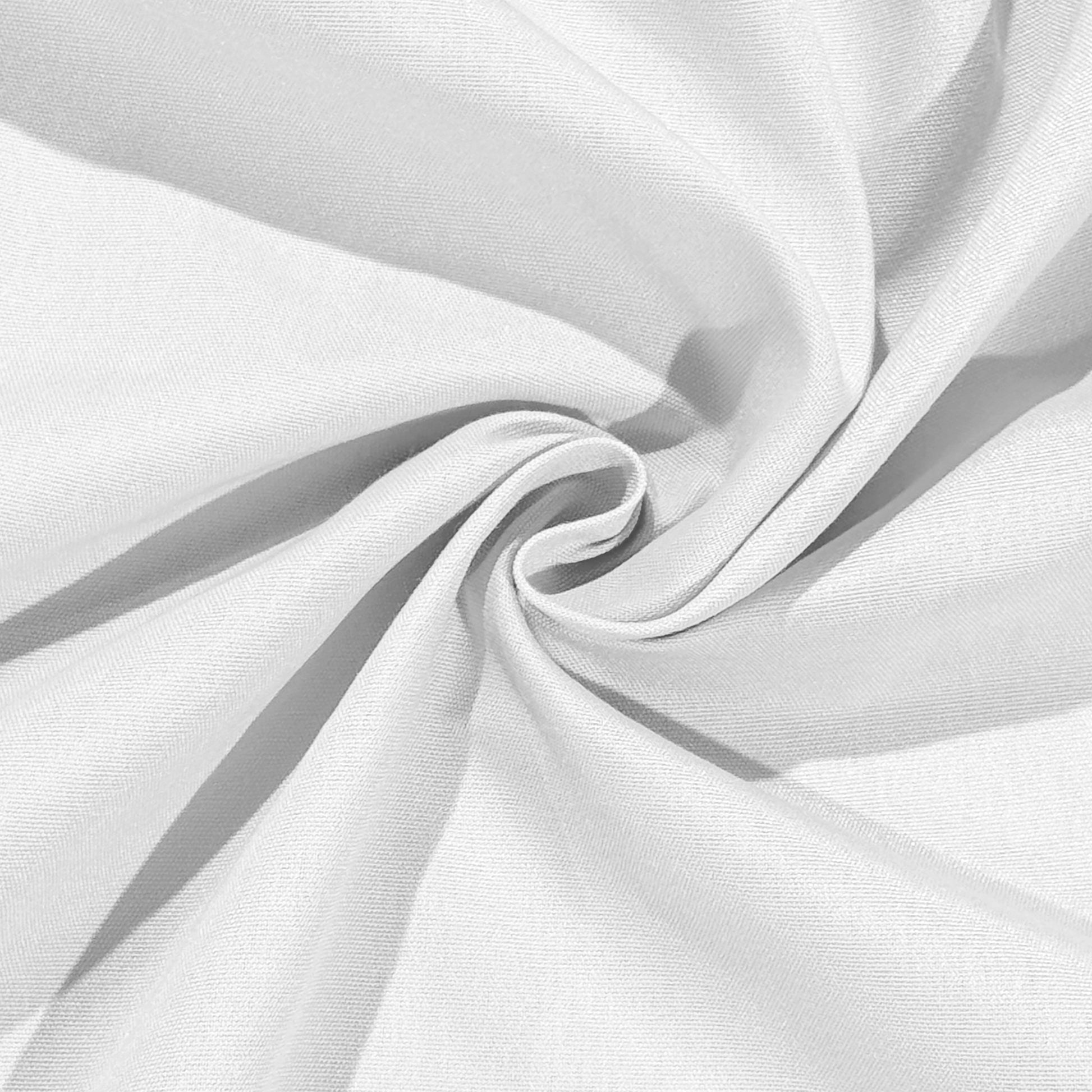 Premium 90"x156" Rectangular White Spun Polyester Tablecloth fabric close up