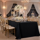 Premium Satin (Wrinkle-Resistant) 90"x132" Rectangular Tablecloth - Black