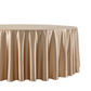Premium Satin (Wrinkle-Resistant) 132" Round Tablecloth - Champagne