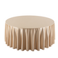 Premium Satin (Wrinkle-Resistant) 132" Round Tablecloth - Champagne
