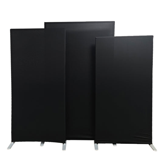 Spandex Arch Covers for Heavy Duty Rectangular Backdrop Frame 3pc/set - Black