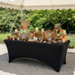 outdoor farmers market table stand with Rectangular 6 FT Spandex Table Cover - Black   