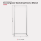 Infographic photo of 3 pc/set Heavy Duty Rectangular Backdrop Frame Stands - Silver