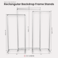 Infographic photo of 3 pc/set Heavy Duty Rectangular Backdrop Frame Stands - Silver