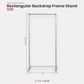 Infographic photo of 3 pc/set Heavy Duty Rectangular Backdrop Frame Stands - Silver