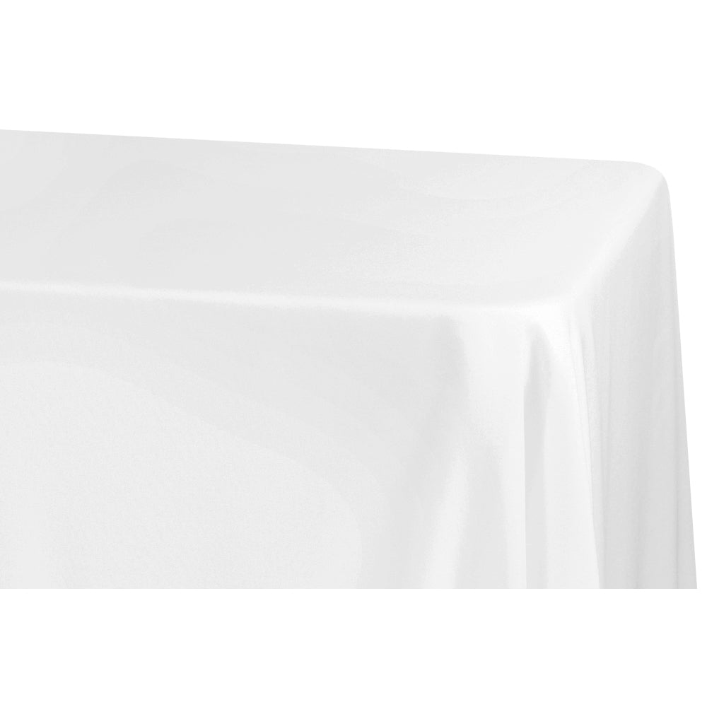Premium Polyester King 108"x156" Rectangular Tablecloth (Square Corners) - White - CV Linens