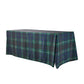 Rectangular Tartan Plaid Polyester Tablecloth Green/Blue angled view