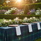 Rectangular Tartan Plaid Polyester Tablecloth Green/Blue Garden reception