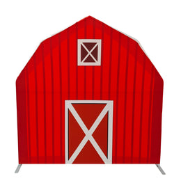 Red Barn Printed Backdrop Spandex Cover