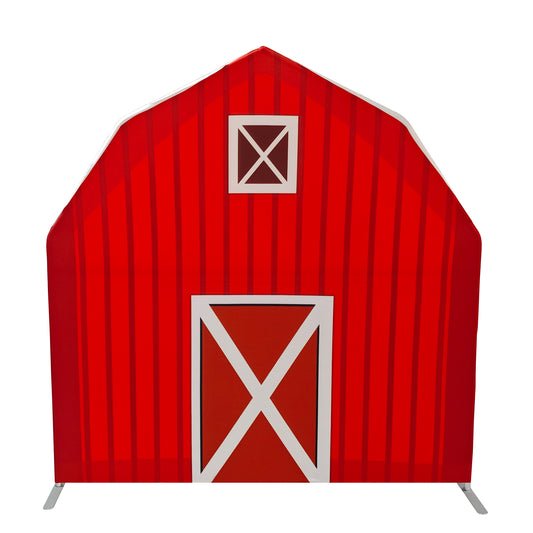 Red Barn Printed Backdrop Spandex Cover