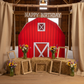 Red Barn Printed Backdrop Spandex Cover